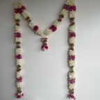 5ft White and Pink Flower Toran (M Toran)