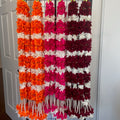3ft white+color with pearl hanging - Orange