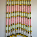 5ft yellow marigold with white+color flowers mogra buds - Pink
