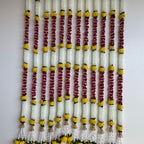 5ft yellow marigold with white+color flowers mogra buds