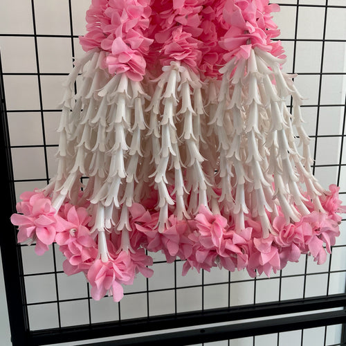 1.5ft Half Light Pink+white flower hanging
