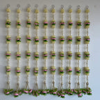 2.5 ft white pearl and mogra with light pink peony premium