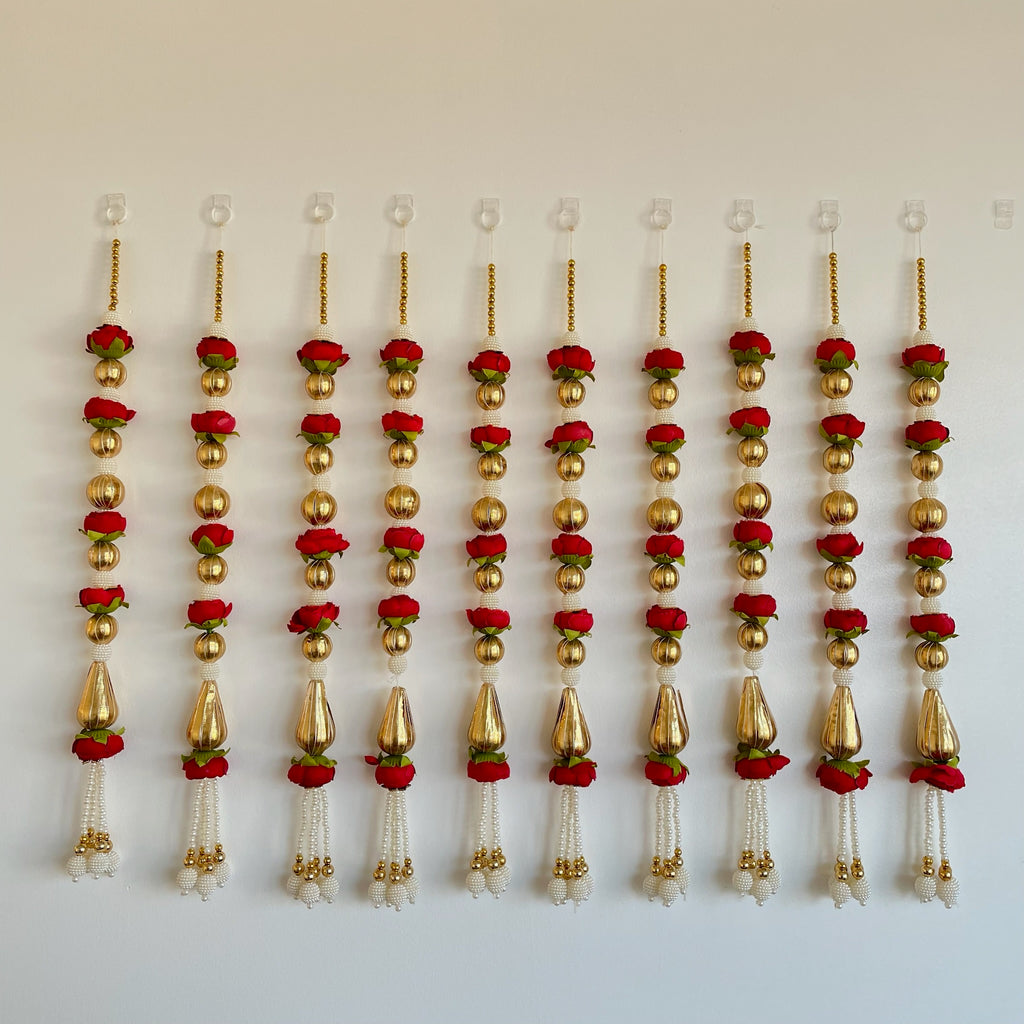 2ft 5 peony matt gota bead string