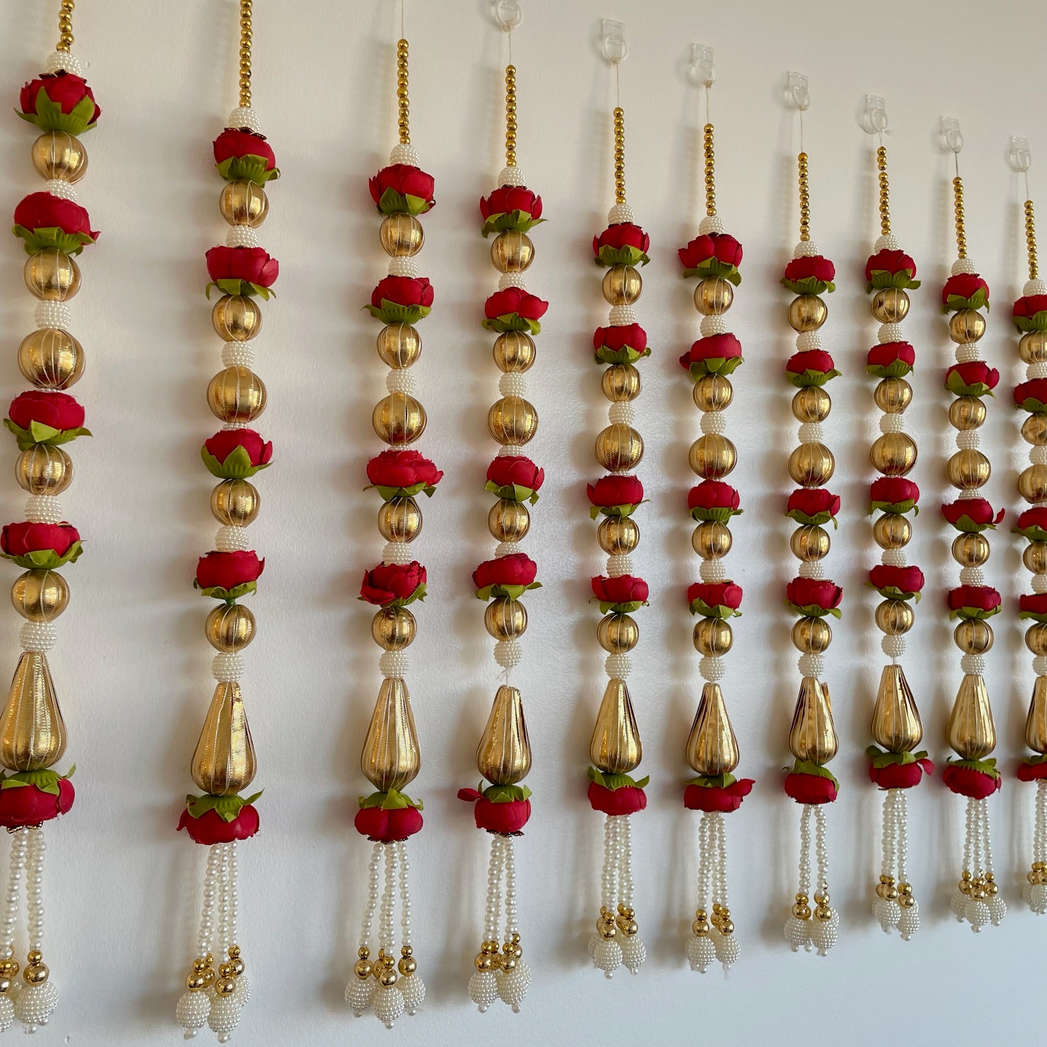 2ft 5 peony matt gota bead string