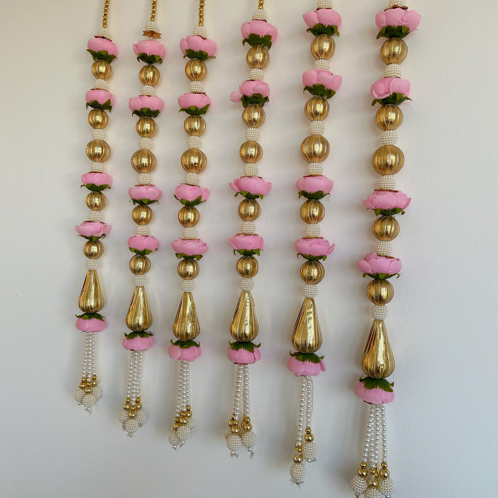 2ft 5 peony matt gota bead string