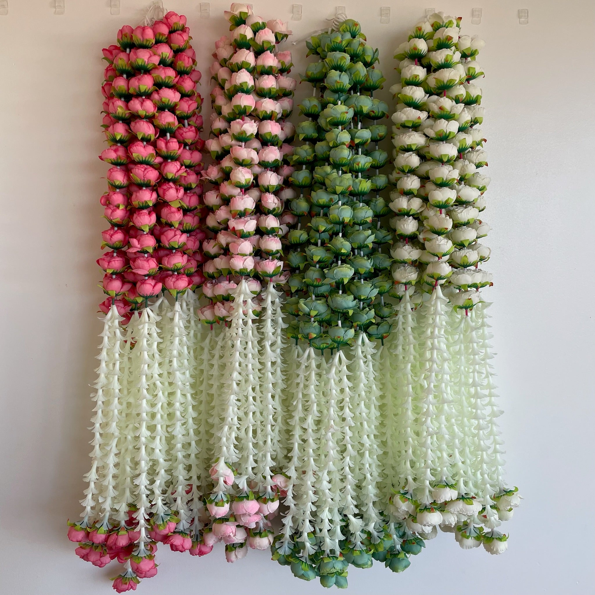 3ft Half-Half Peony+white flower hanging