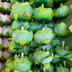 3ft Half-Half Peony+white flower hanging - Green