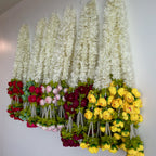 2.5ft white floral with 7 peony hanging