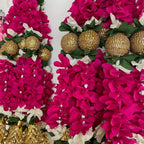 1.5 ft Golden Glitter Ball floral hanging