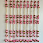 5ft pink flower with pearls crystal premium