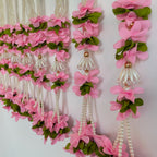 5ft pink flower with pearls crystal premium