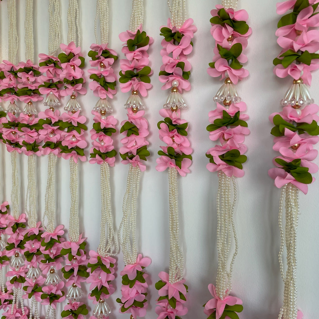 5ft pink flower with pearls crystal premium
