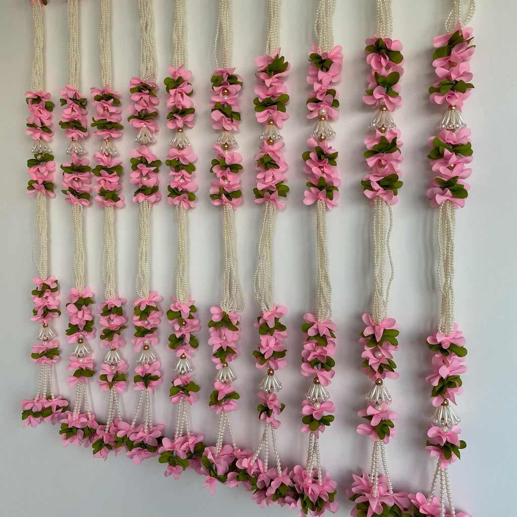 5ft pink flower with pearls crystal premium