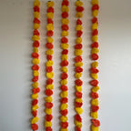 5ft large size orange+yellow marigold alternate string