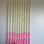 5ft white cloth flower with bottom color flowers