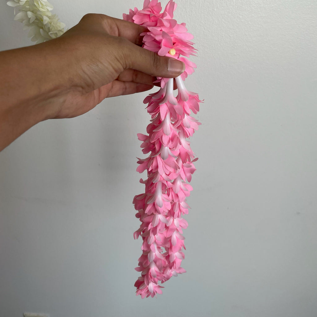 5ft white cloth flower with bottom color flowers