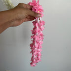 5ft white cloth flower with bottom color flowers