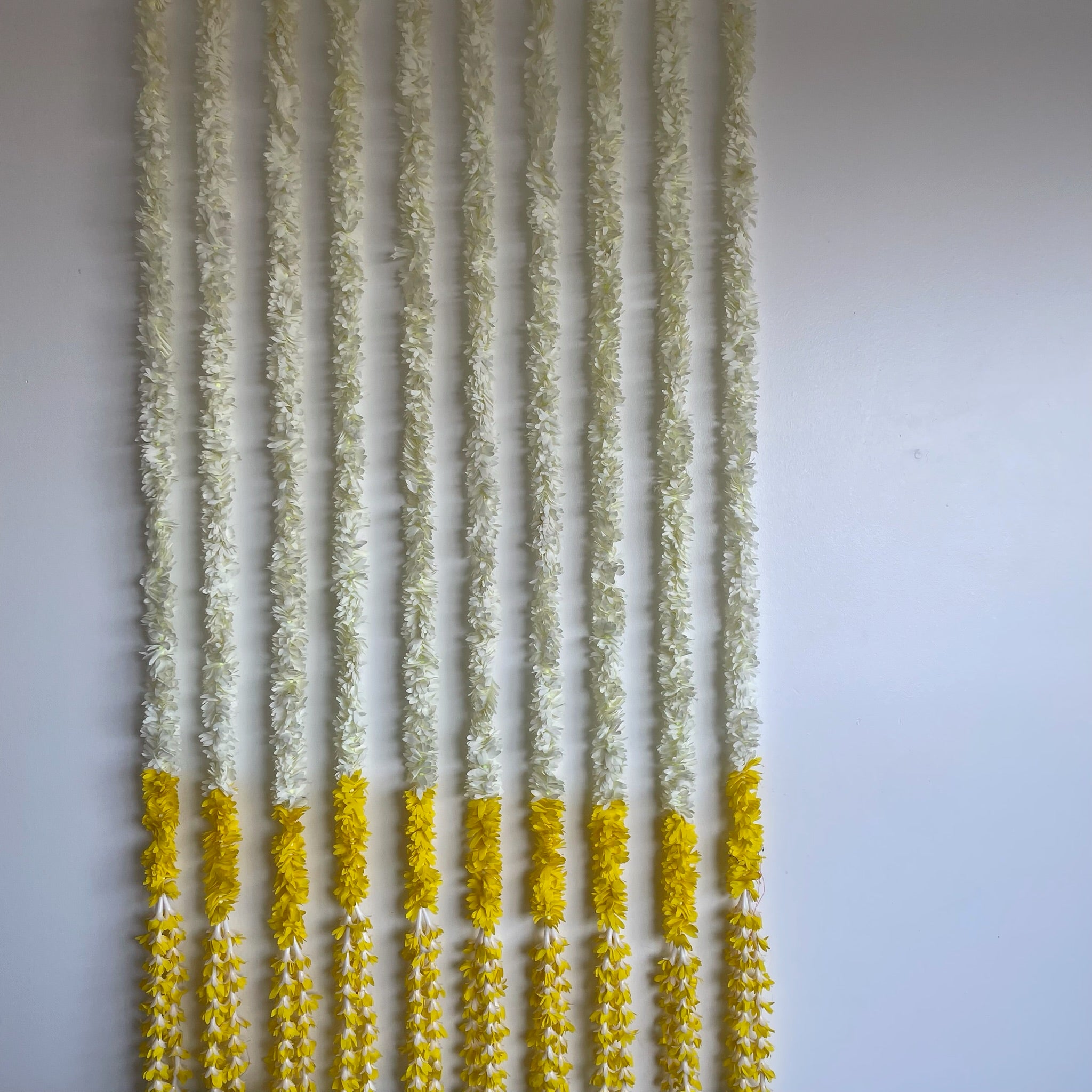5ft white cloth flower with bottom color flowers