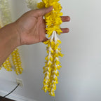 5ft white cloth flower with bottom color flowers