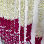 5ft white cloth flower with bottom color flowers hanging - Yellow