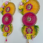2ft circular net colorful premium hanging (Set of 2) - Pink