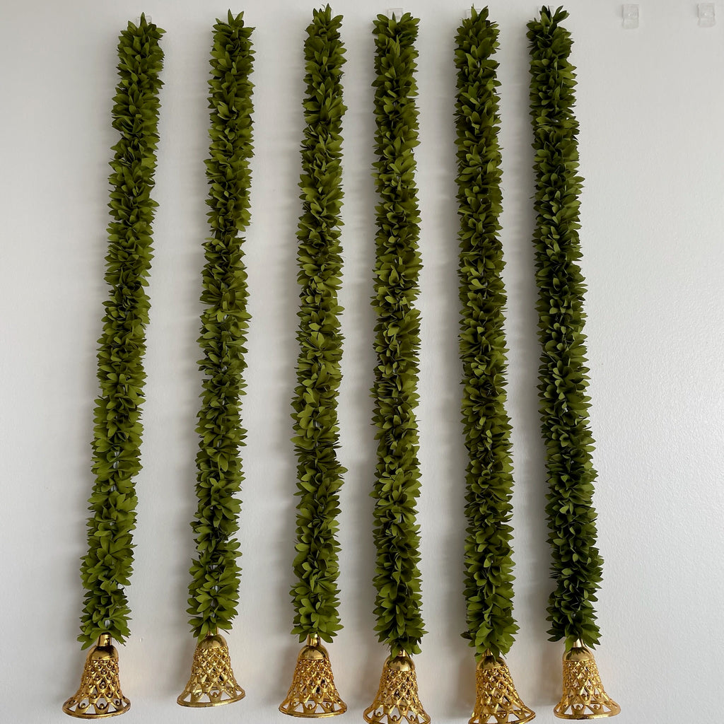 3ft Green Floral Bell Hanging