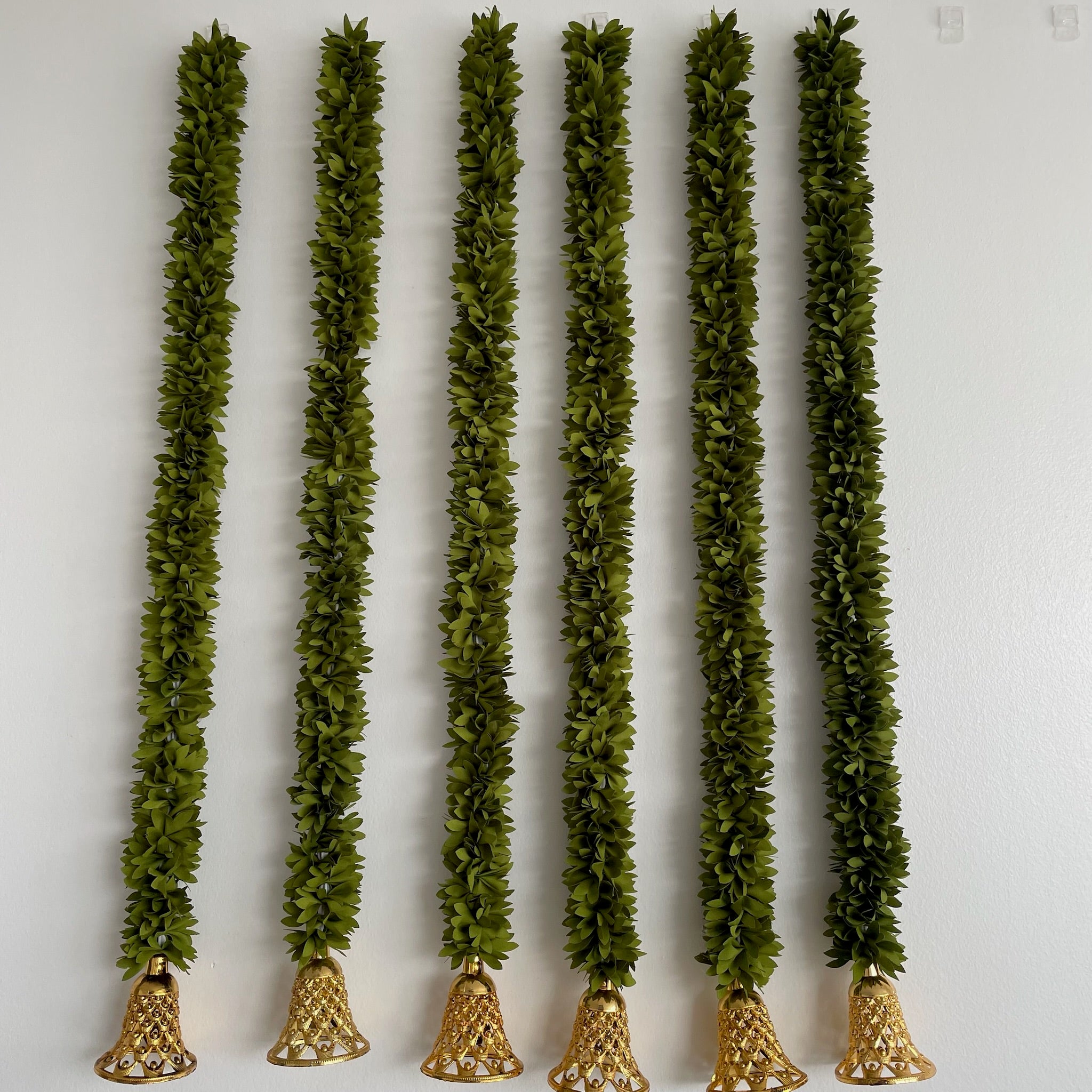 3ft Green Floral Bell Hanging