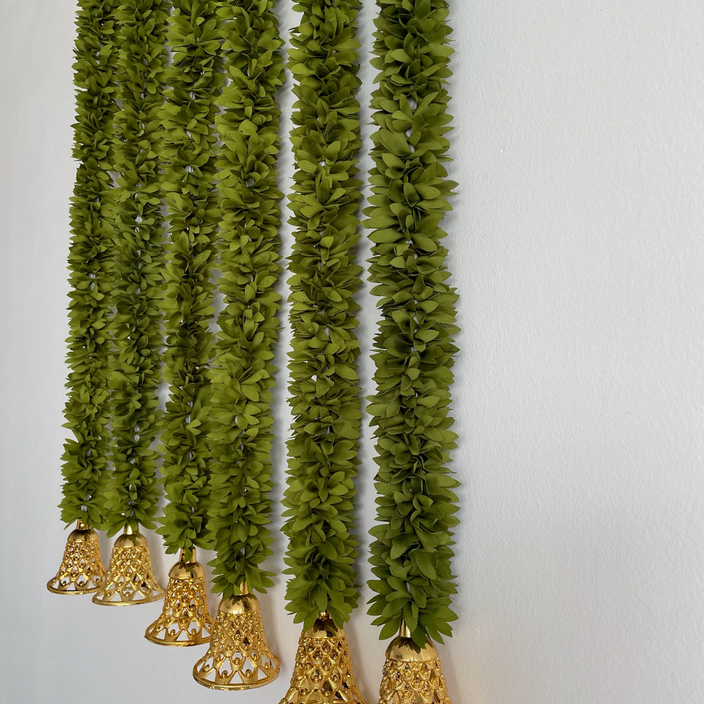 3ft Green Floral Bell Hanging