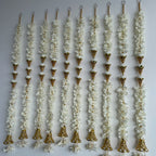 2.5ft white peony ice-cream cone hanging (white)