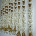 2.5ft white peony ice-cream cone hanging (white)