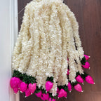 White flower with lotus bud