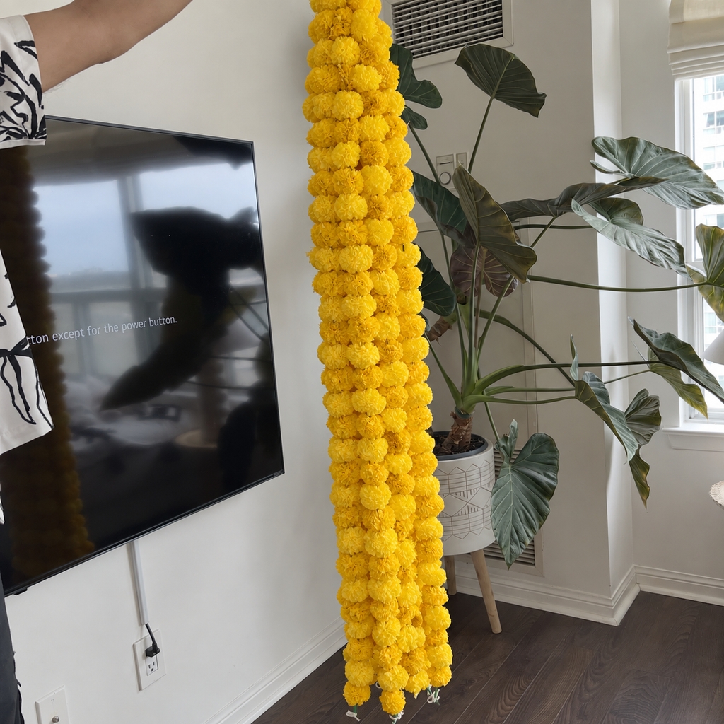 Marigold Flower Strings (Yellow)
