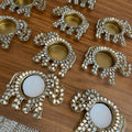 Elephant Mirror Diya (Set of 2)
