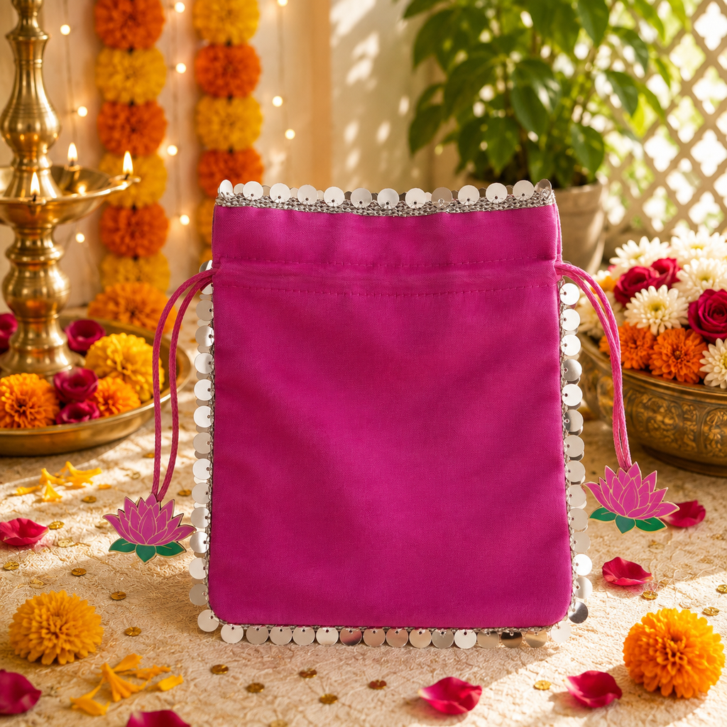 Lotus Potli - Rani Pink