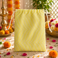 Stripe Potli - Yellow