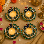 Diya paon festif (1 pièce)