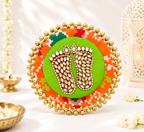 Tapis Dual Layer Kundan Laxmi Charan - Menthe