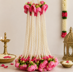 Guirlandes de pivoines en perles de 45 cm - Rose