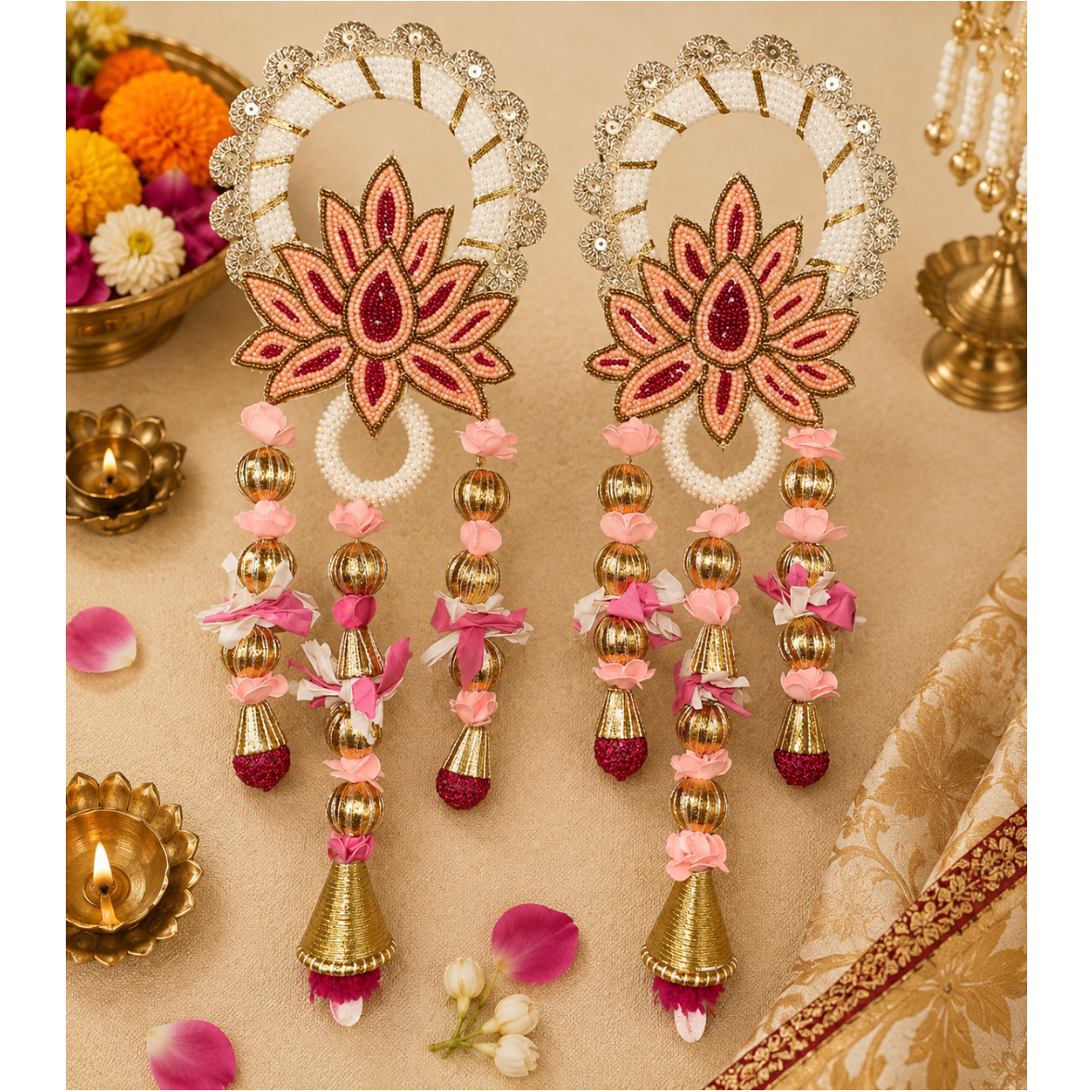 Tentures Shubh Labh Lotus Perle