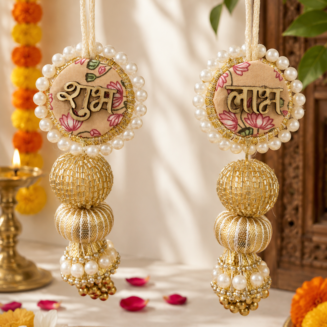 Shubh Labh Suspendu -Beige