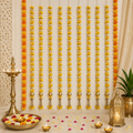 Guirlande de décoration de 3 pieds de fleurs jaunes et boules Gota