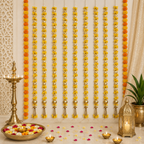 Guirlande de décoration de 3 pieds de fleurs jaunes et boules Gota
