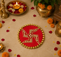 Tapis Kundan Swastik - Marron
