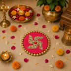 Tapis Kundan Swastik - Rose