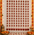 Guirlande de perles lourdes de 1,20 m - Rouge