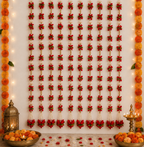 Guirlande de perles lourdes de 1,20 m - Rouge